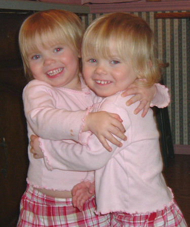 Nicole and Jaqueline 3 year old identical twins